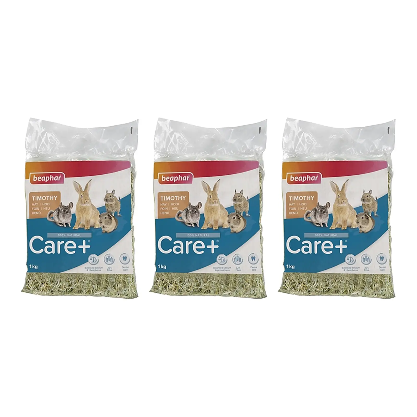 Beaphar timothyhooi 1 kg – laag calciumgehalte – multipack 3 stuks - Afbeelding 1