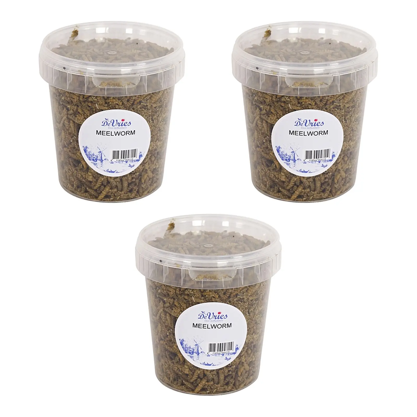 De Vries Black Soldier Fly meelwormen 120 g (870 ml) – multipack 3 stuks - Afbeelding 1