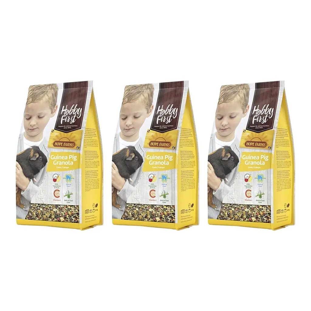 Hobbyfirst Hopefarms Guinea Pig Granola caviavoer 2 kg – multipack 3 stuks
