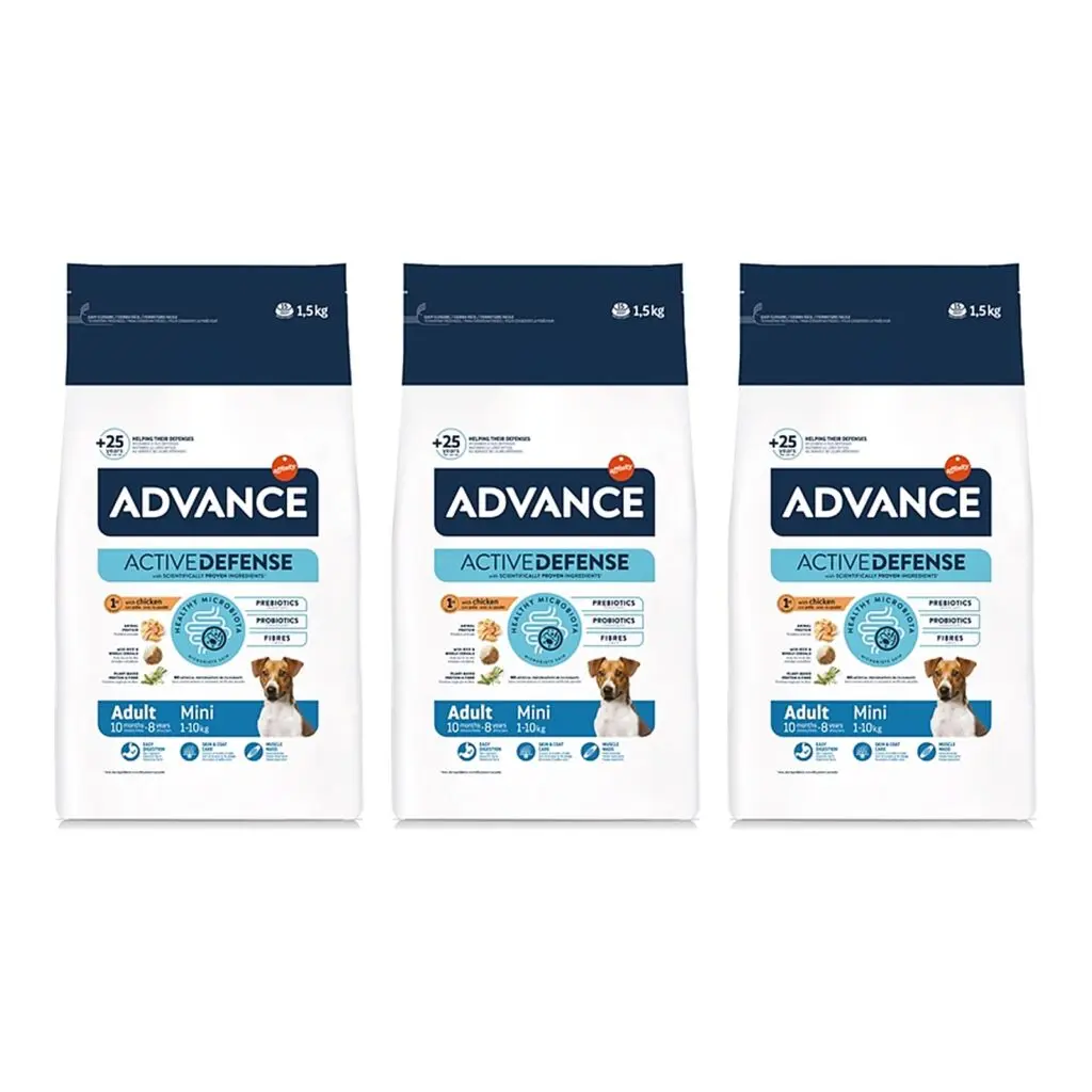 Advance hondenvoer Mini Adult kip en rijst 1,5 kg – multipack 3 stuks