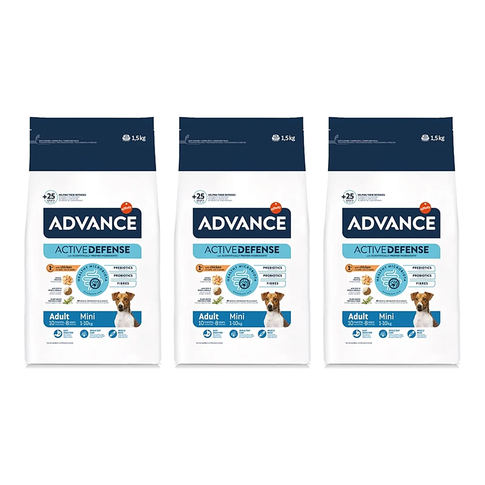 Advance hondenvoer Mini Adult kip en rijst 1,5 kg – multipack 3 stuks - Afbeelding 1