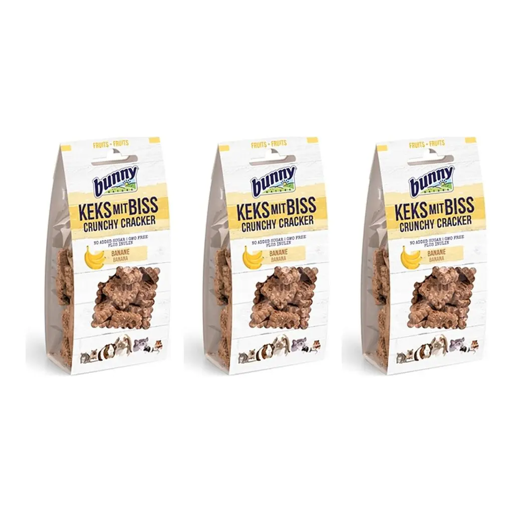 Bunny Nature Crunchy Cracker banaan 50 g – multipack 3 stuks