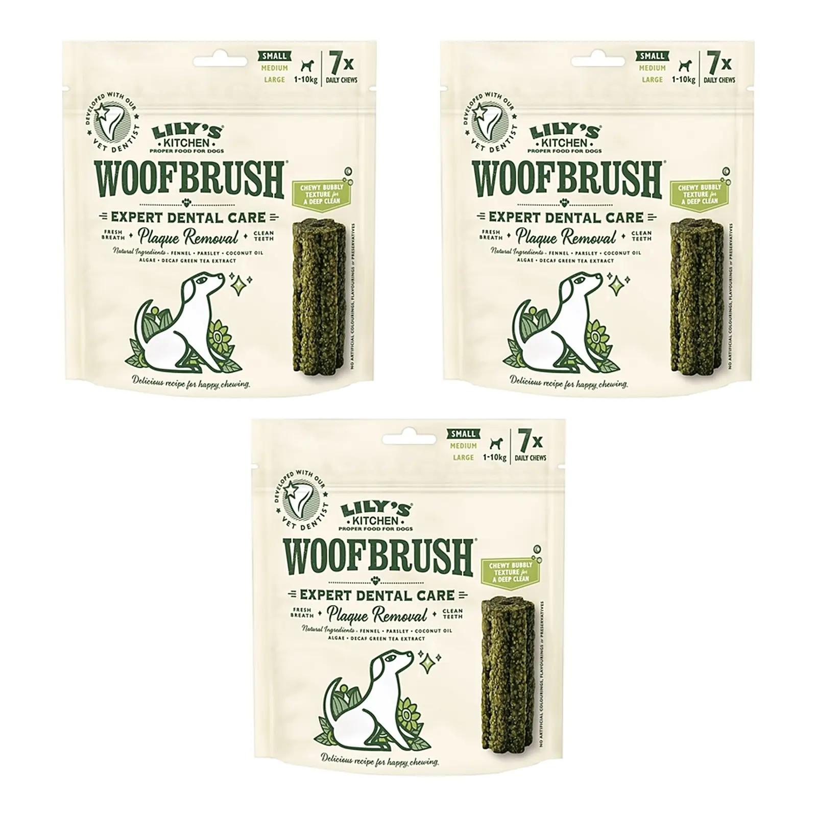 Lily's Kitchen Woofbrush kauwsnack S 22 g – multipack 3 x 7 stuks - Afbeelding 1