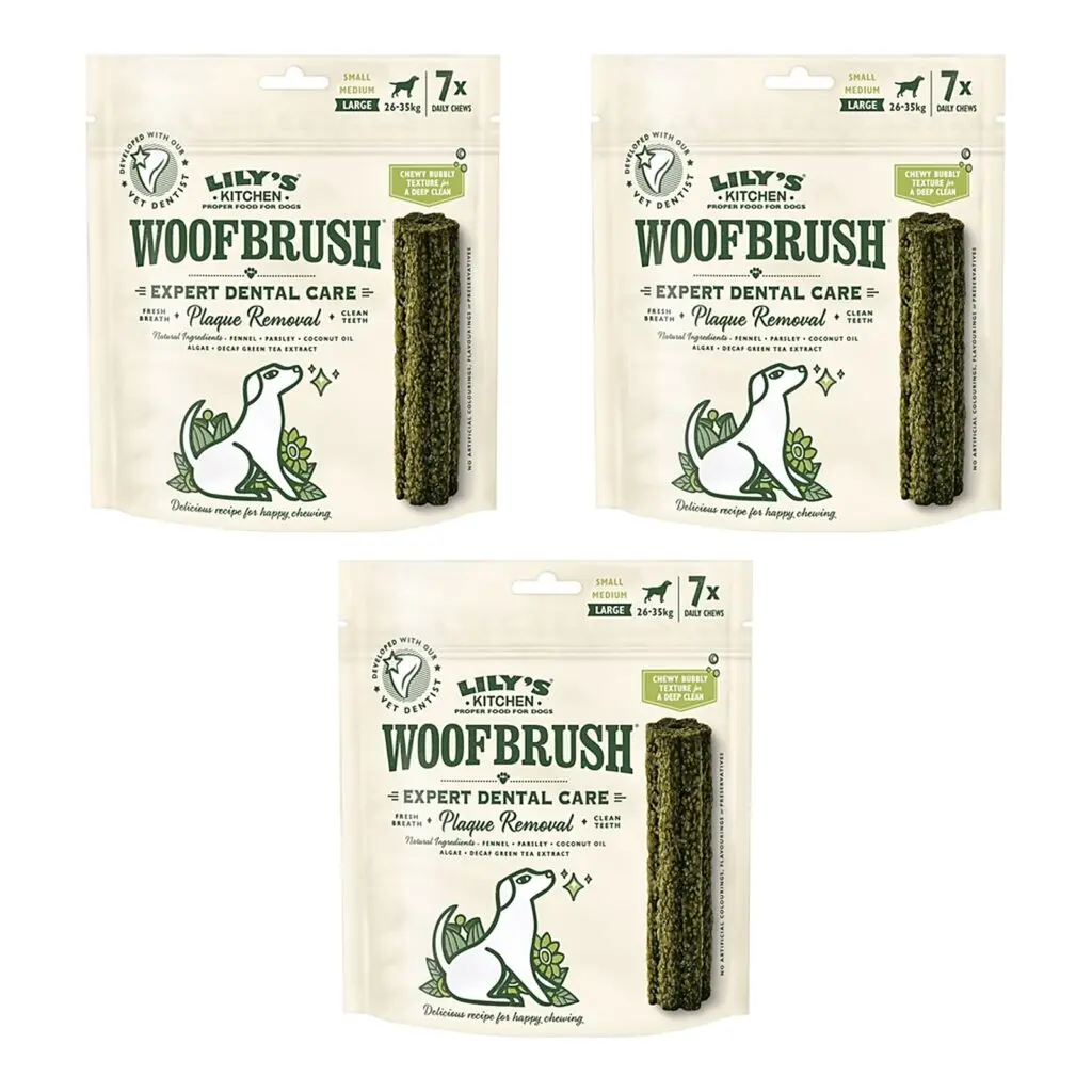 Lily's Kitchen Woofbrush kauwsnack L 47 g – multipack 3 x 7 stuks
