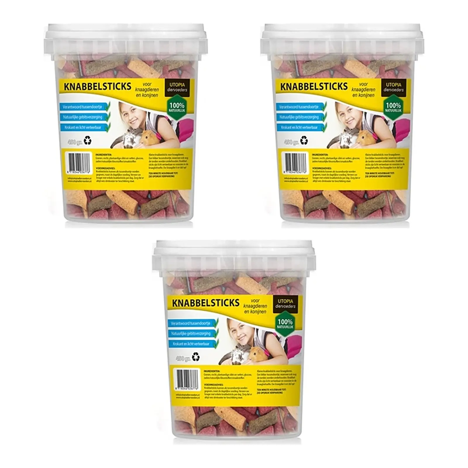Utopia Diertotaal knabbelsticks 450 g – multipack 3 stuks - Afbeelding 1