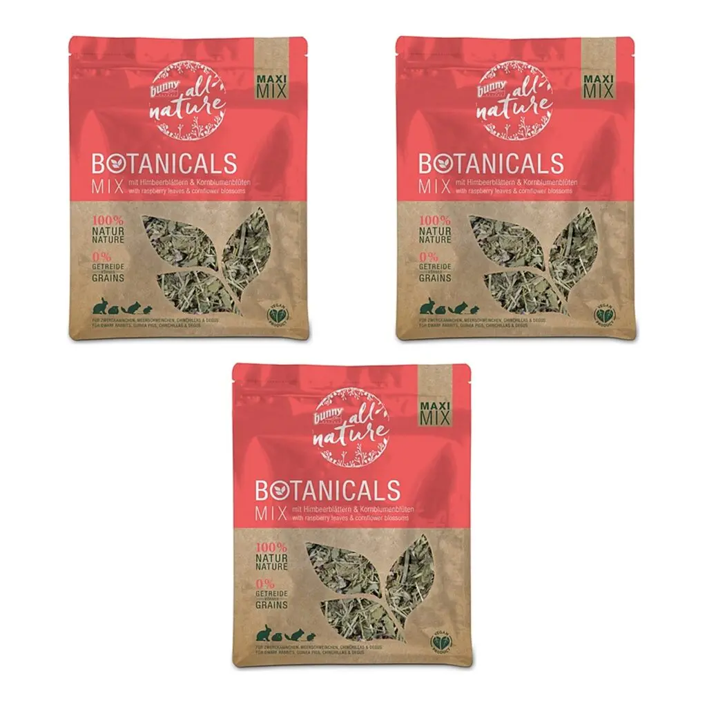 Bunny Nature Botanicals Maxi Mix frambozenblad 400 g – multipack 3 stuks