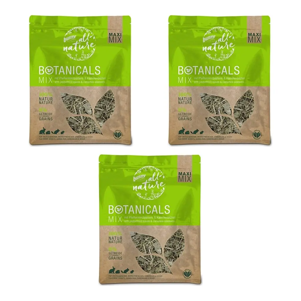 Bunny Nature Botanicals Maxi Mix pepermuntblad 400 g – multipack 3 stuks