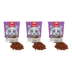 Wanpy Soft eend jerky strips kattensnack 80 g – multipack 3 stuks - Afbeelding 1