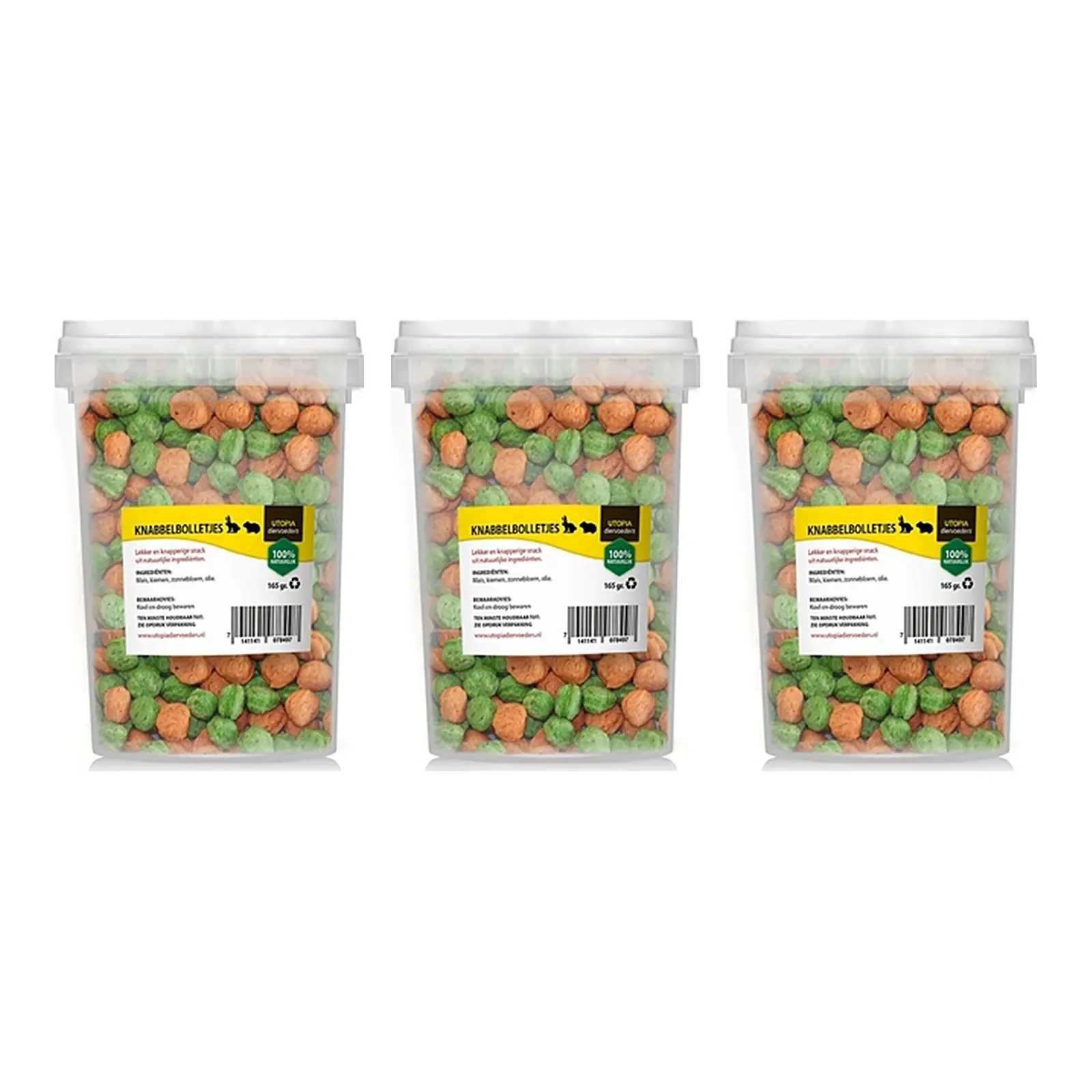 Utopia knabbelbolletjes knaagdieren 165 g – plantaardig, multipack 3 stuks - Afbeelding 1