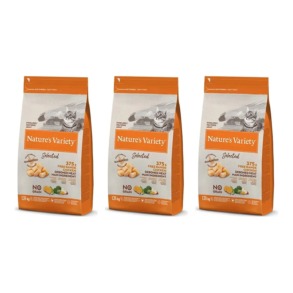 Nature's Variety kattenvoer Sterilized kip 1,25 kg – multipack 3 stuks