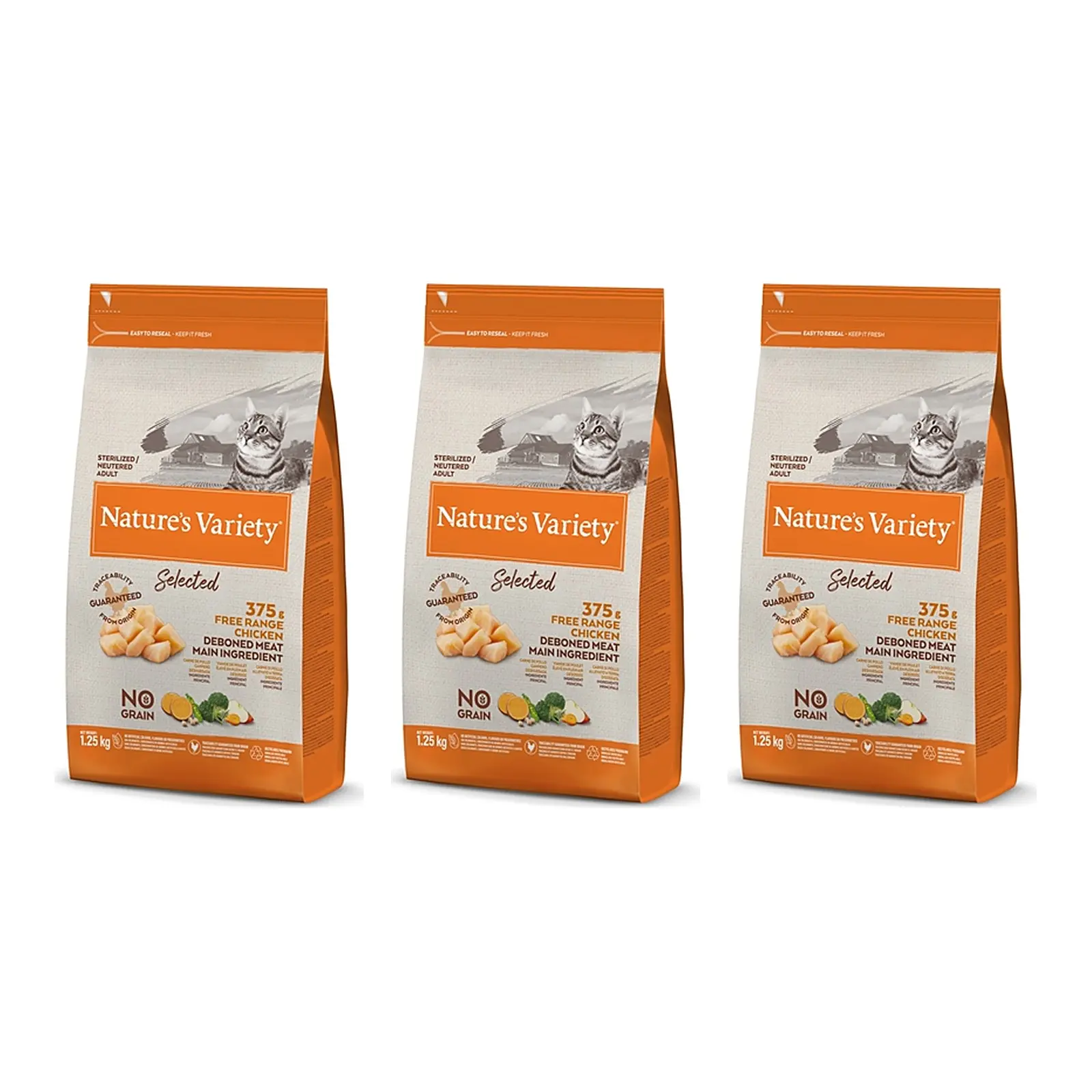 Nature's Variety kattenvoer Sterilized kip 1,25 kg – multipack 3 stuks - Afbeelding 1