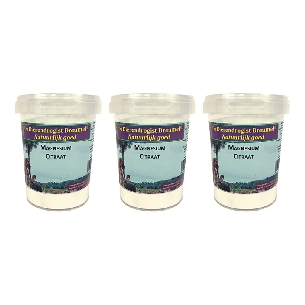 Dierendrogist magnesiumcitraat 150 g – 3 stuks, hond, kat en paard (multipack)