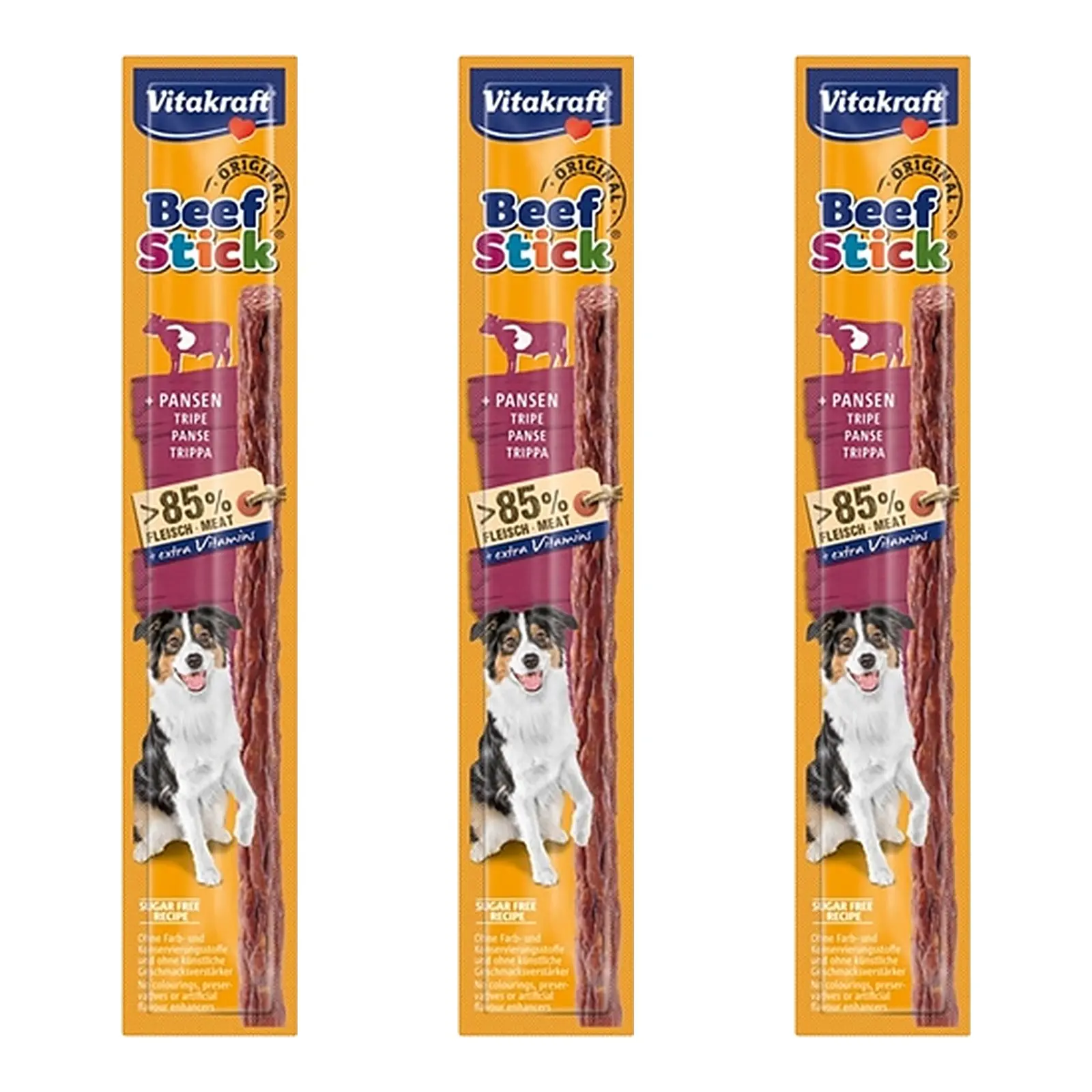 Vitakraft beefstick hond met pens 12 g – hartige snack – multipack 3 stuks - Afbeelding 1