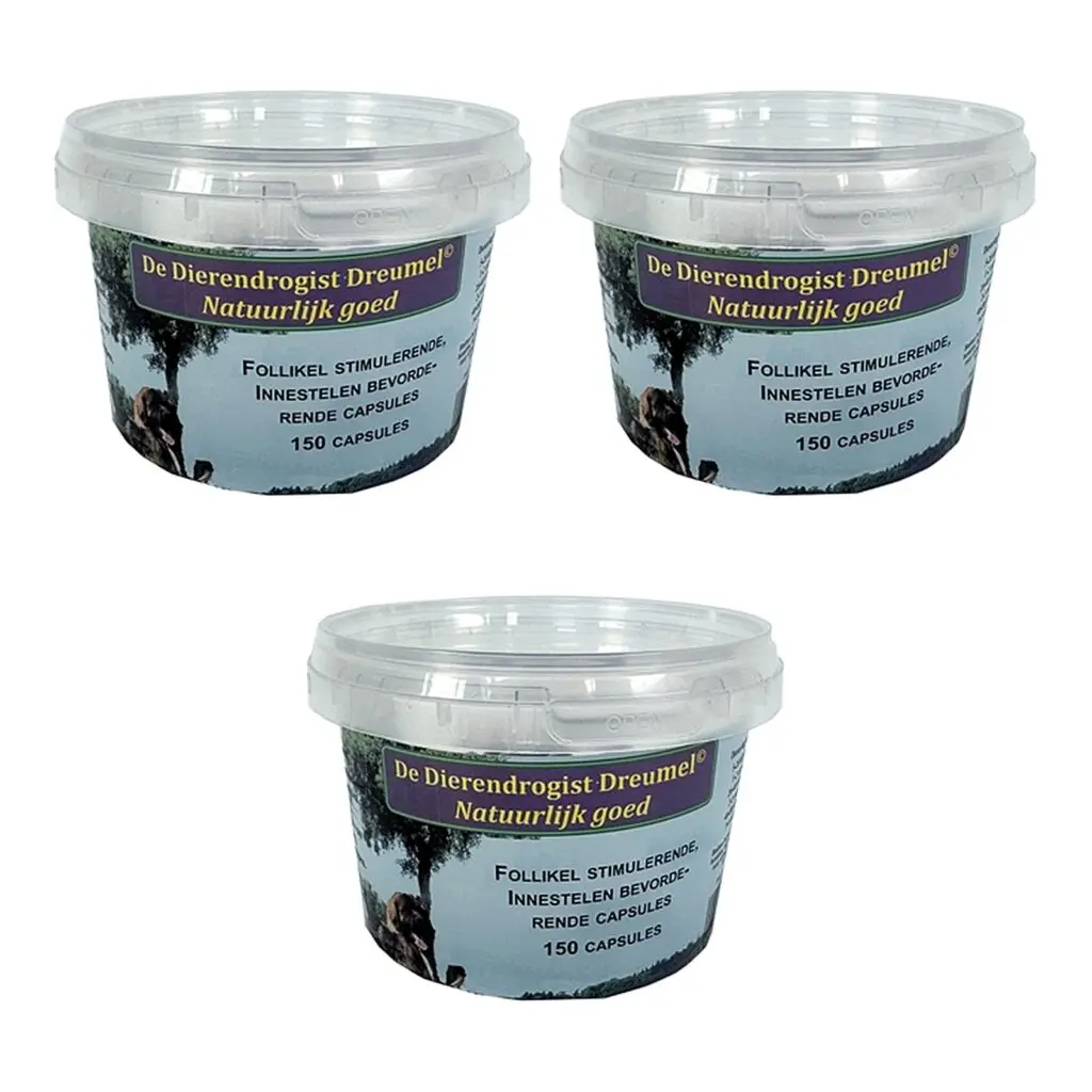 Dierendrogist follikelstimulerend capsules 150 stuks – 3 stuks, voor teven (multipack)