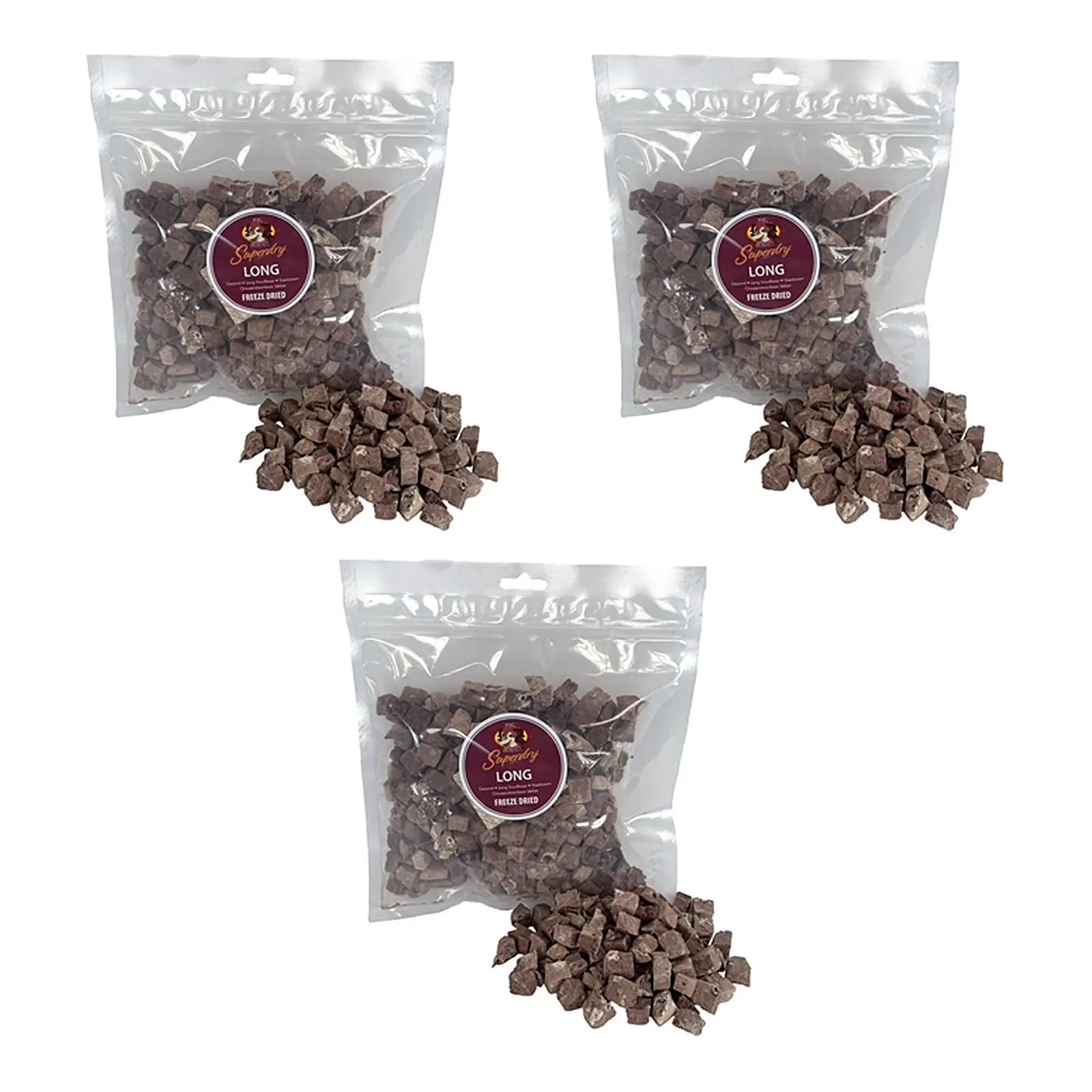 Petsnack Superdry long 100 g – 3 stuks, gevriesdroogde runderlong (multipack) - Afbeelding 1