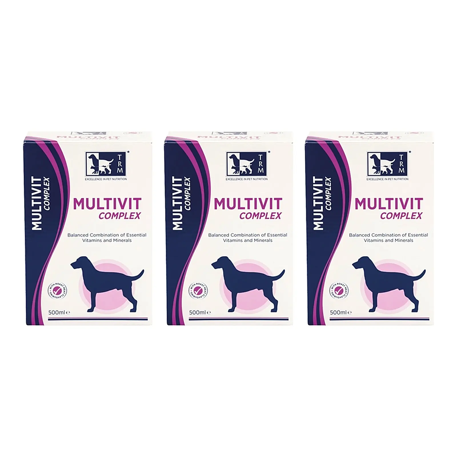 TRM Multivit Complex 500 ml – 3 stuks, vitaminen en mineralen voor honden (multipack) - Afbeelding 1