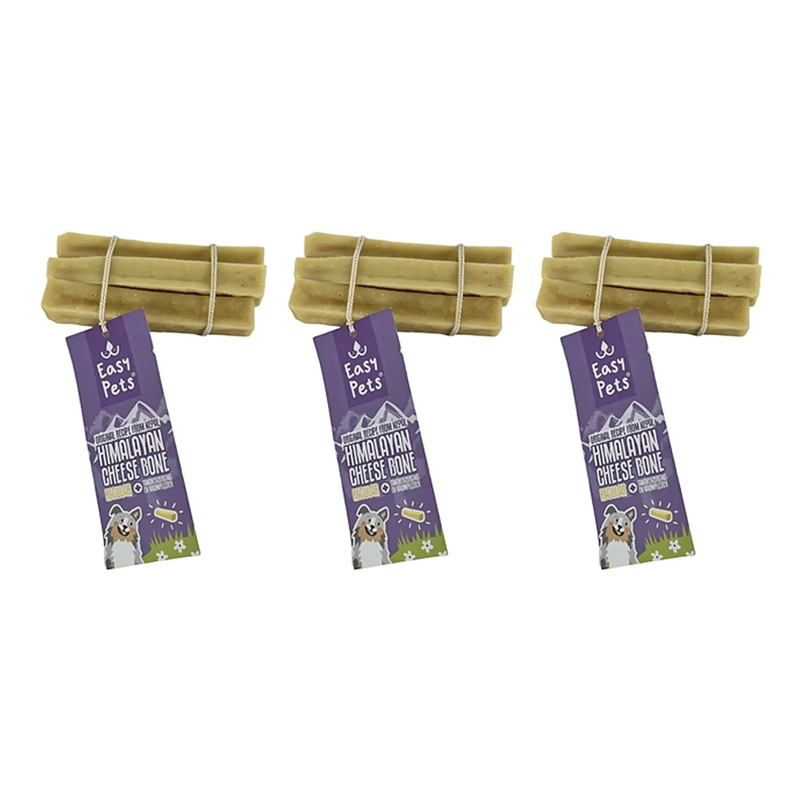 Easypets Himalayan Cheese Bone kauwsnack XL 225 g – 3 stuks, voor honden (multipack) - Afbeelding 1