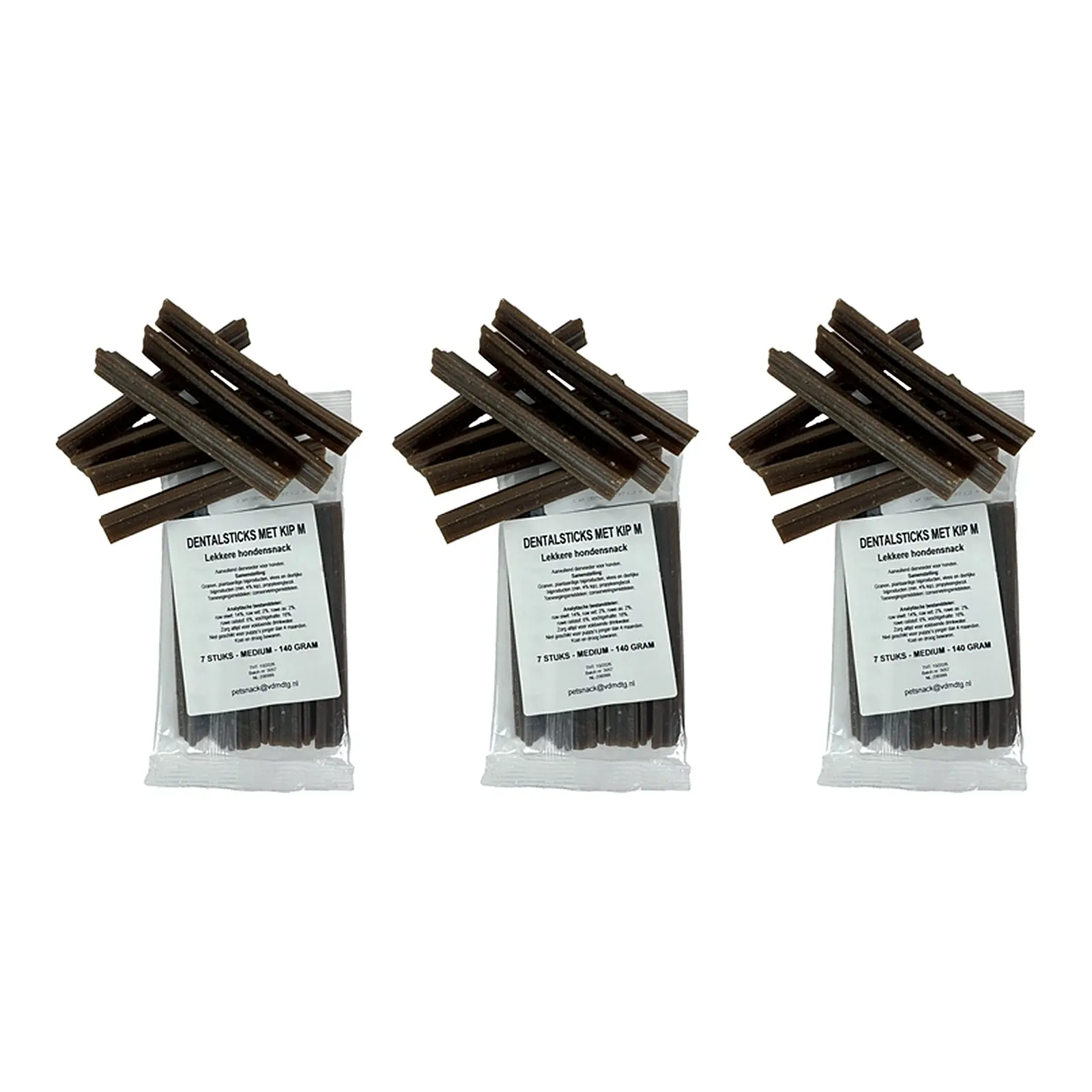 I Am Dental Sticks kip M – 3 stuks, kauwsnack voor honden, 16 x 7 stuks (multipack) - Afbeelding 1