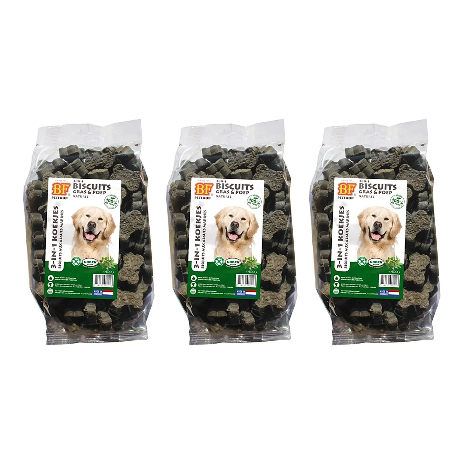 BF Petfood hondenkoekjes 3-in-1 mineralen 500 g – multipack 3 stuks - Afbeelding 1