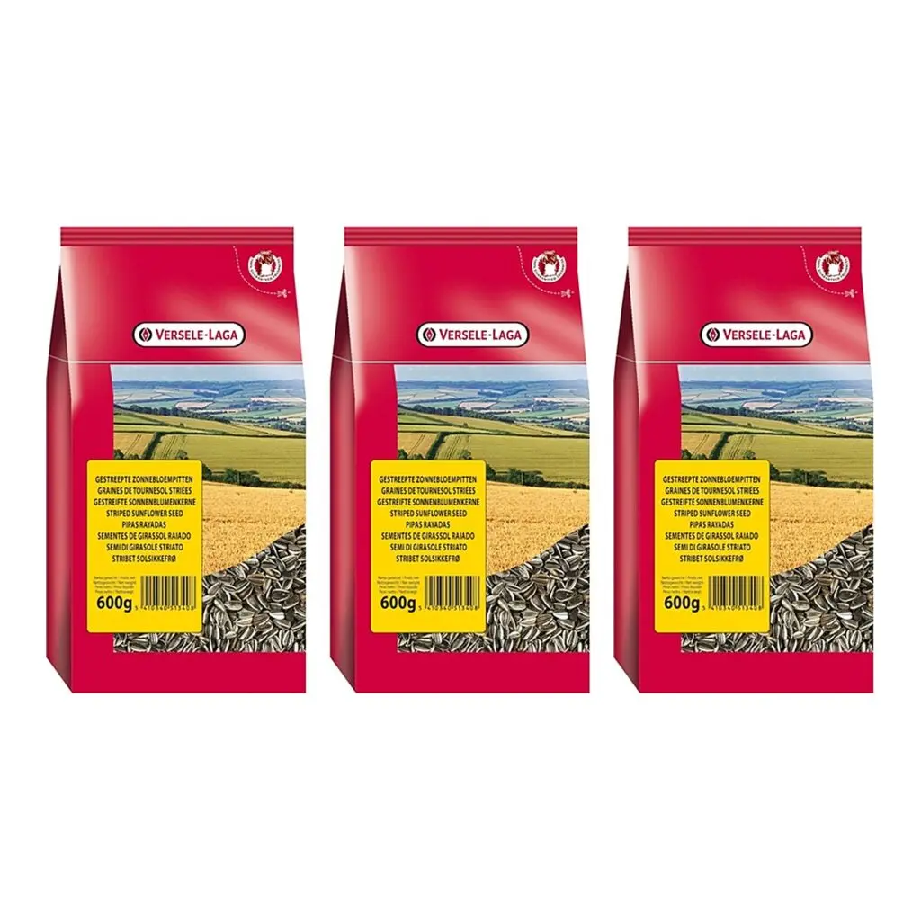 Versele-Laga gestreepte zonnebloempitten 600 g – multipack 3 stuks