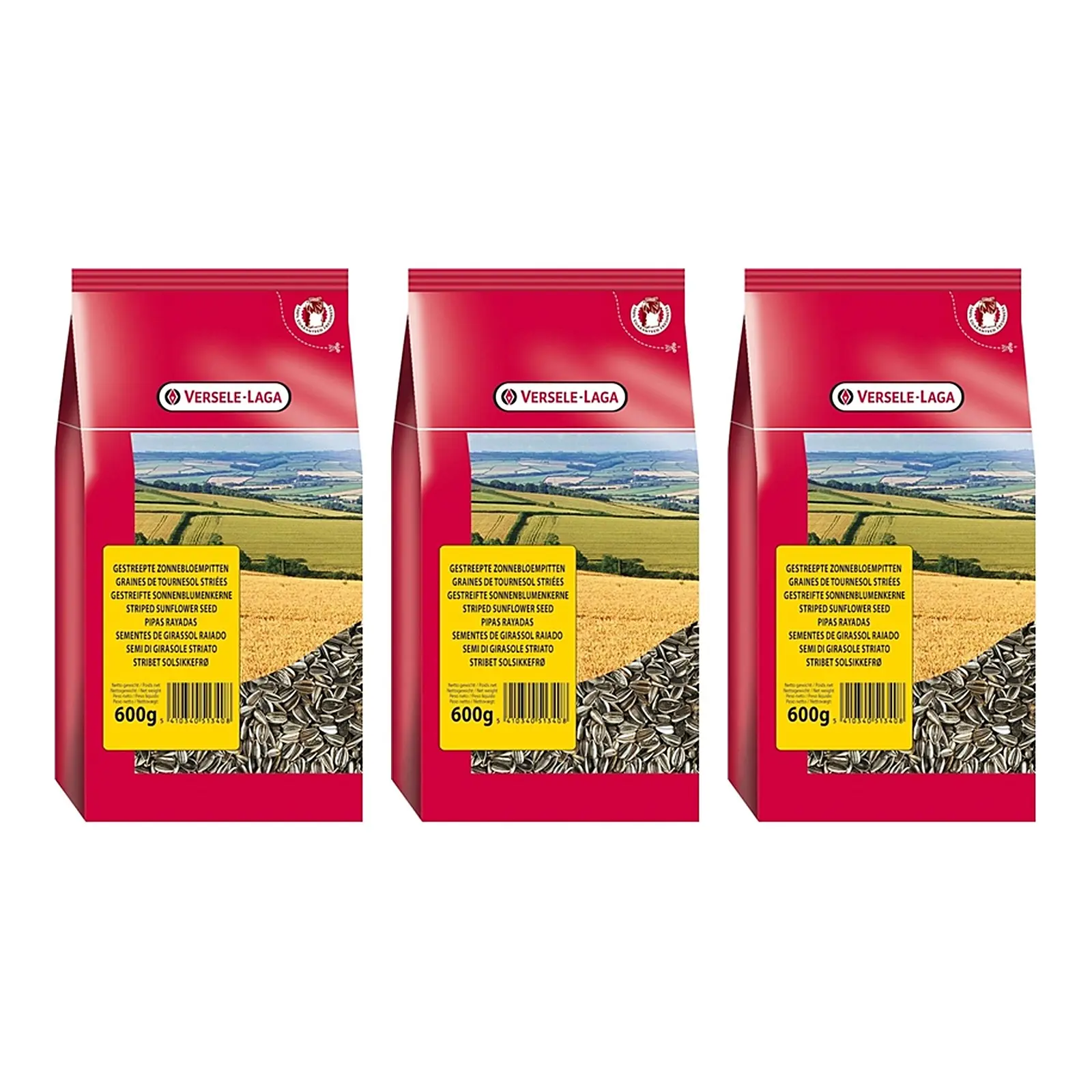 Versele-Laga gestreepte zonnebloempitten 600 g – multipack 3 stuks - Afbeelding 1