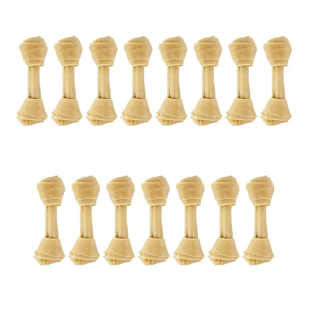 Petsnack geknoopt bot buffelhuid 7,5 inch (19 cm) – multipack 3 x 5 stuks