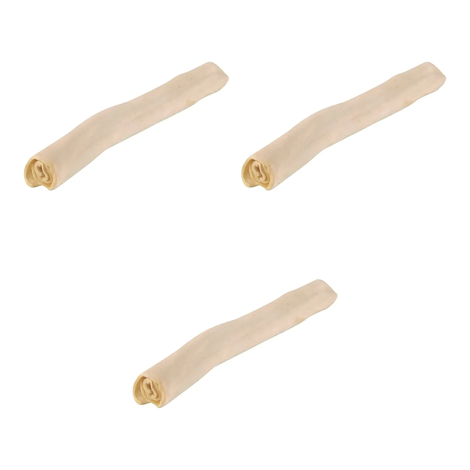 Petsnack kauwsnack rol wit buffelhuid 10 inch – multipack 3 x 5 stuks - Afbeelding 1