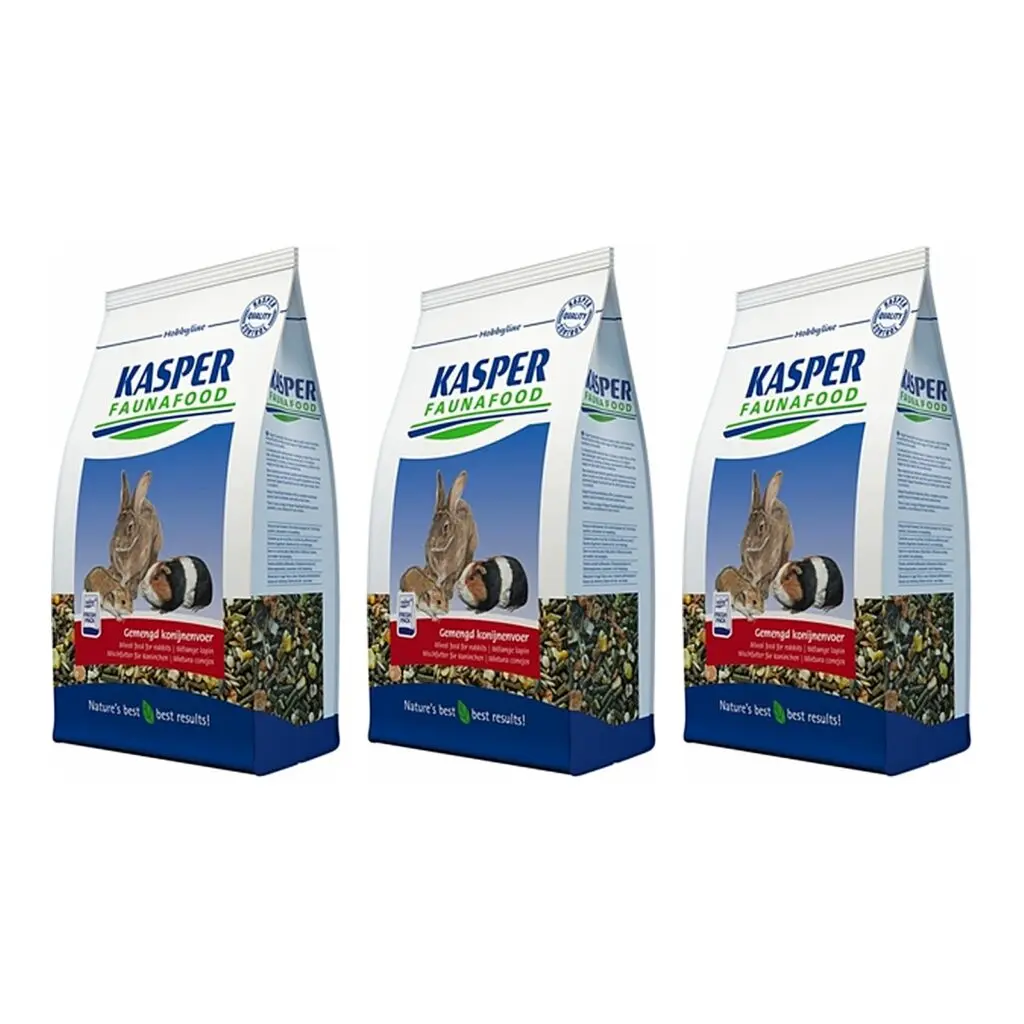 Kasper Faunafood konijnenvoer 3,5 kg rode wortel – multipack 3 stuks