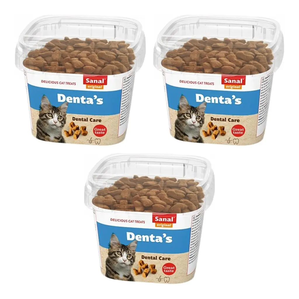 Sanal kattensnack Denta's Cup 75 g – multipack 3 stuks