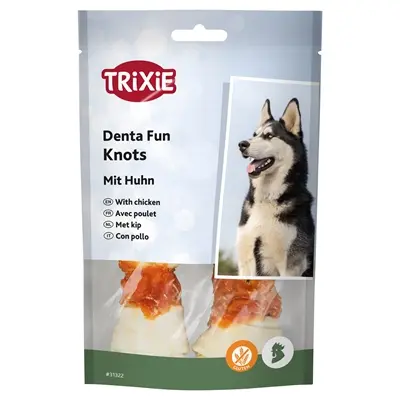 Trixie Denta Fun Knotted Chicken Chewing Bones 11 cm 6 x 70 g