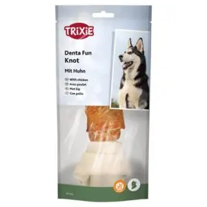 Trixie Denta Fun Knotted Chicken Chewing Bone 18 cm 120 g - Afbeelding 1