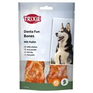 Trixie Denta Fun Chicken Chewing Bones 11 cm 2 x 60 g – kauwbotjes - Afbeelding 4