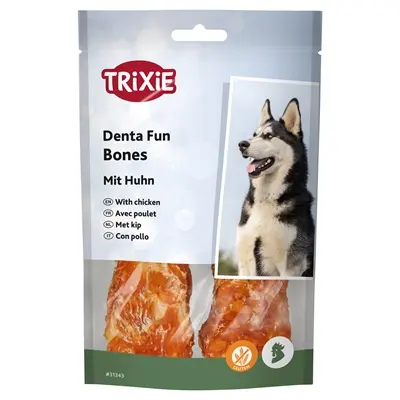 Trixie Denta Fun Chicken Chewing Bones 11 cm 2 x 60 g – kauwbotjes