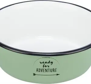 Trixie voerbak emaille groen 17 cm 900 ml – 4 stuks - Afbeelding 1