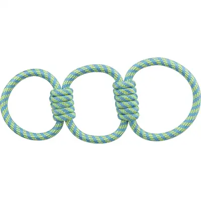 Trixie Aquatoy trekspeeltje touwringen geel/groen 42 cm – 3 stuks, drijvend