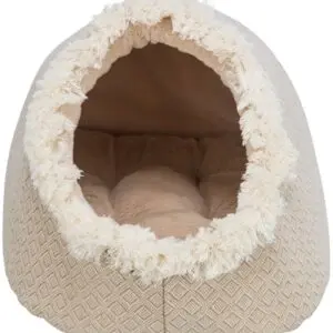 Trixie kattenmand iglo Boho beige 35 x 41 x 26 cm – wendbaar kussen - Afbeelding 1