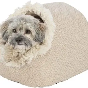 Trixie kattenmand iglo Boho beige 35 x 41 x 26 cm – wendbaar kussen - Afbeelding 5