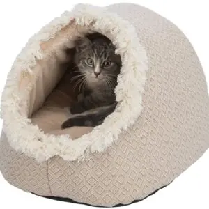 Trixie kattenmand iglo Boho beige 35 x 41 x 26 cm – wendbaar kussen - Afbeelding 6