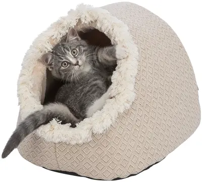 Trixie kattenmand iglo Boho beige 35 x 41 x 26 cm – wendbaar kussen