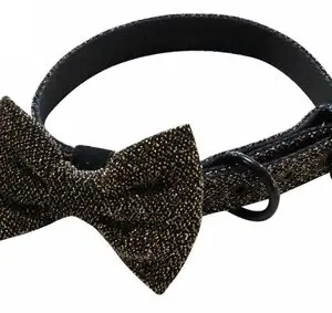 Croci halsband Goldie goud met vlinderdas 35 x 1,5 cm - Afbeelding 1