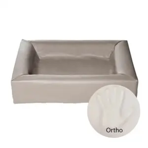 Bia Bed orthopedische hondenmand taupe Bia-3 70 x 60 x 15 cm – kunstleder - Afbeelding 1