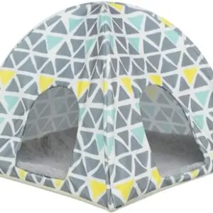 Trixie wigwam Sunny voor hamsters en degoes 37 x 35 x 37 cm – 3 stuks - Afbeelding 1