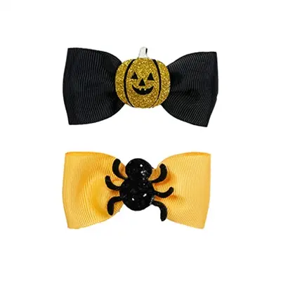 Happy Pet Halloween vlinderstrik spin en pompoen 8 x 3,5 x 1 cm – 2 stuks