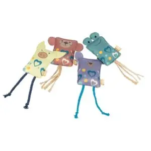 Trixie speelkussen kattenspeeltje stof assorti 10 cm – 4 stuks - Afbeelding 1