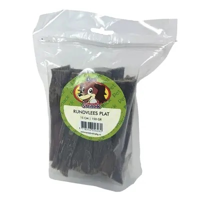 Petsnack rundvlees plat 15 cm 150 g – gedroogde strips hond