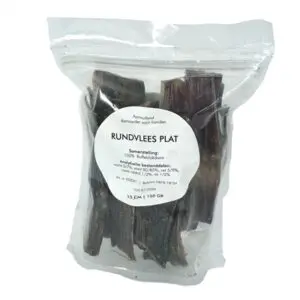 Petsnack rundvlees plat 15 cm 150 g – gedroogde strips hond - Afbeelding 5