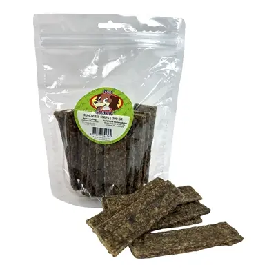 Petsnack buffel vleesstrips 300 g – gedroogde platte strips