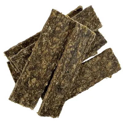 Petsnack buffel vleesstrips 300 g – gedroogde platte strips