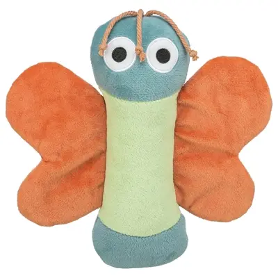 Trixie hondenspeelgoed Be Eco vlinder gerecycled pluche 22 cm – 3 stuks