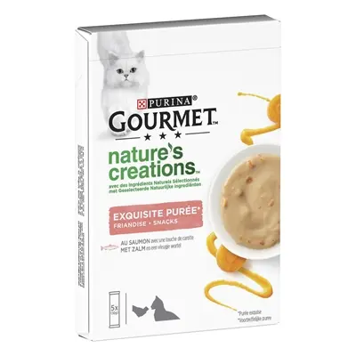 Gourmet Nature's Creations kattensnack puree zalm 11 x 5 x 10 g